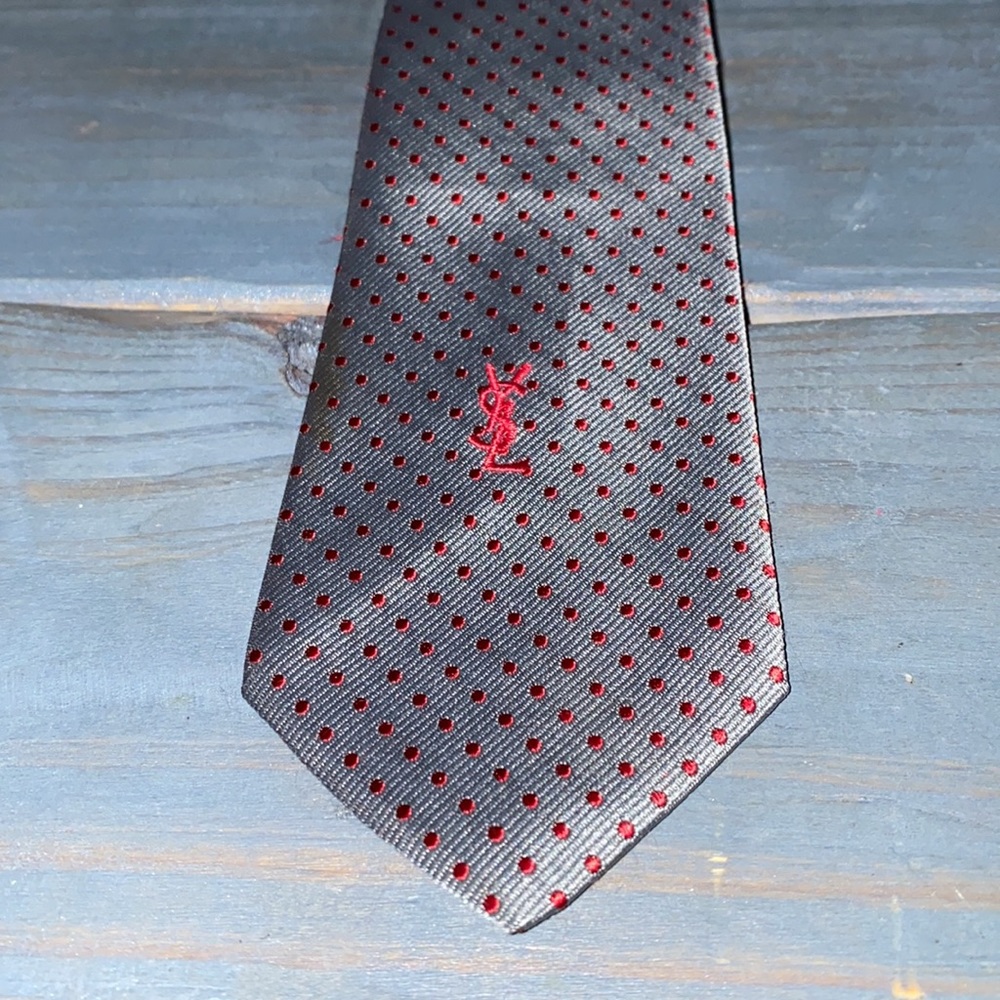Skinny slim YSL mens tie